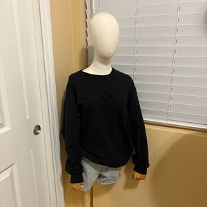 Athletic Works Black Sweatshirt with Tan Accents